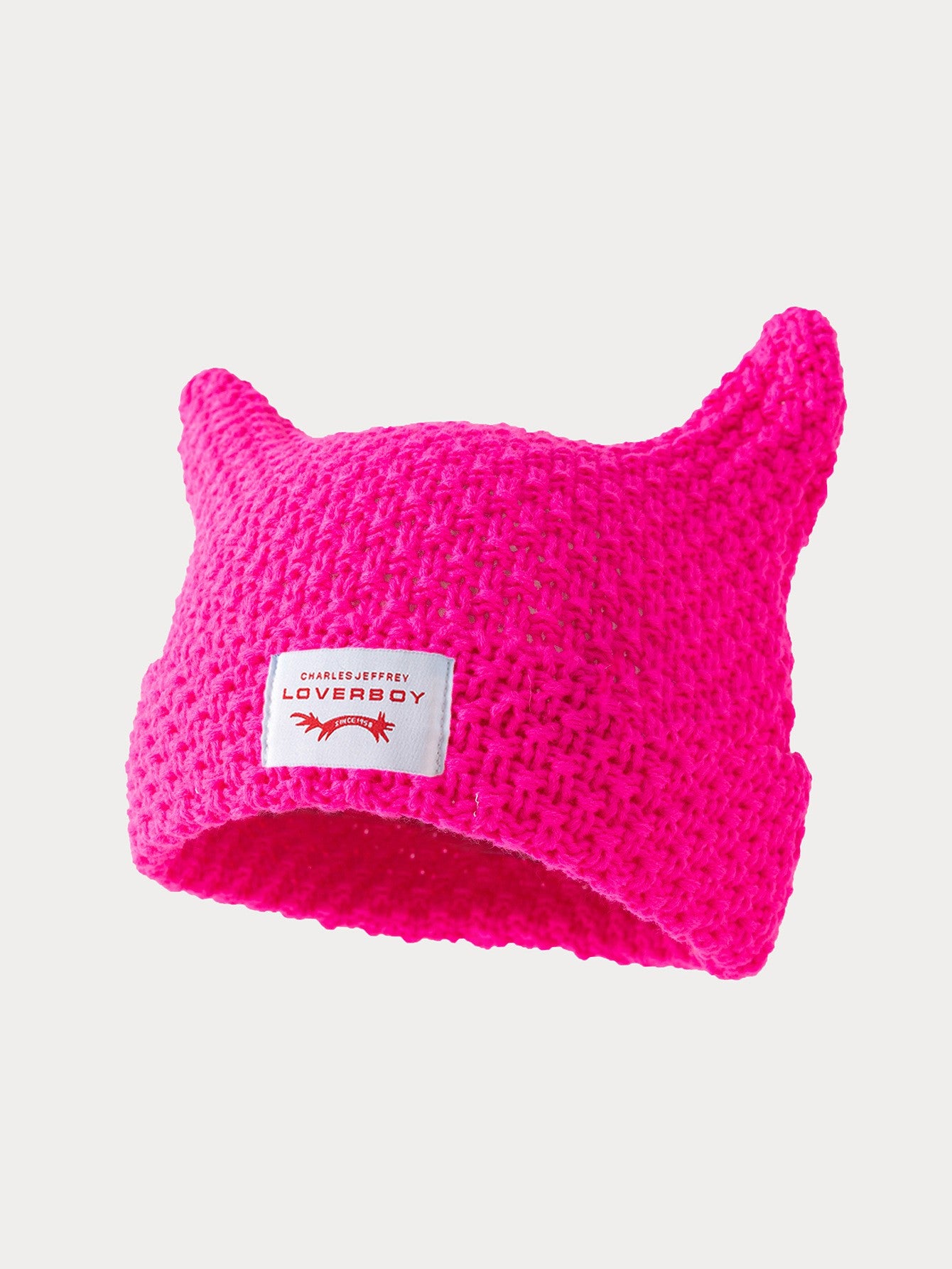 Y2K Handmade Stripe Knit Beanie Hat Cat Ears Cold Hat Winter Men Female Warm Crochet Hat Kawaii Designer