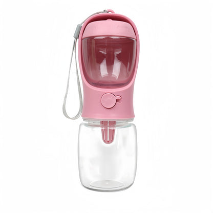 Garrafa Portátil para Cães e Gatos com Armazenamento de Comida e Água para Filhotes, Cães, Tigela Alimentadora, Viagem ao Ar Livre, Suprimentos para Animais de Estimação