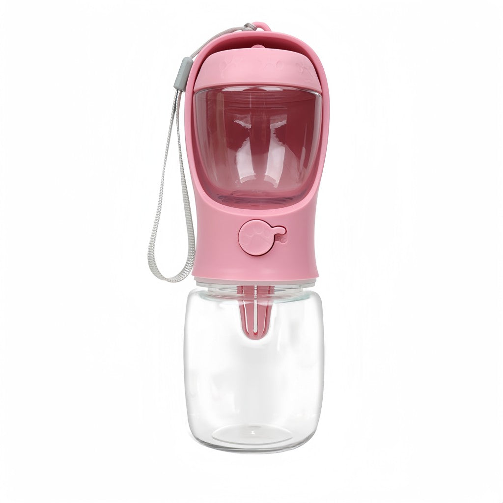 Garrafa Portátil para Cães e Gatos com Armazenamento de Comida e Água para Filhotes, Cães, Tigela Alimentadora, Viagem ao Ar Livre, Suprimentos para Animais de Estimação