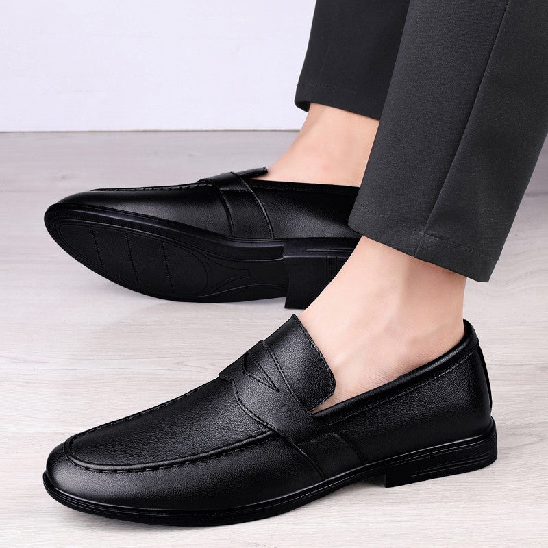 British Style Autumn Casual Leather Doudou Shoes Men's Outdoor Step on Business Shoes Fashion Handmad Designer  Single Flats