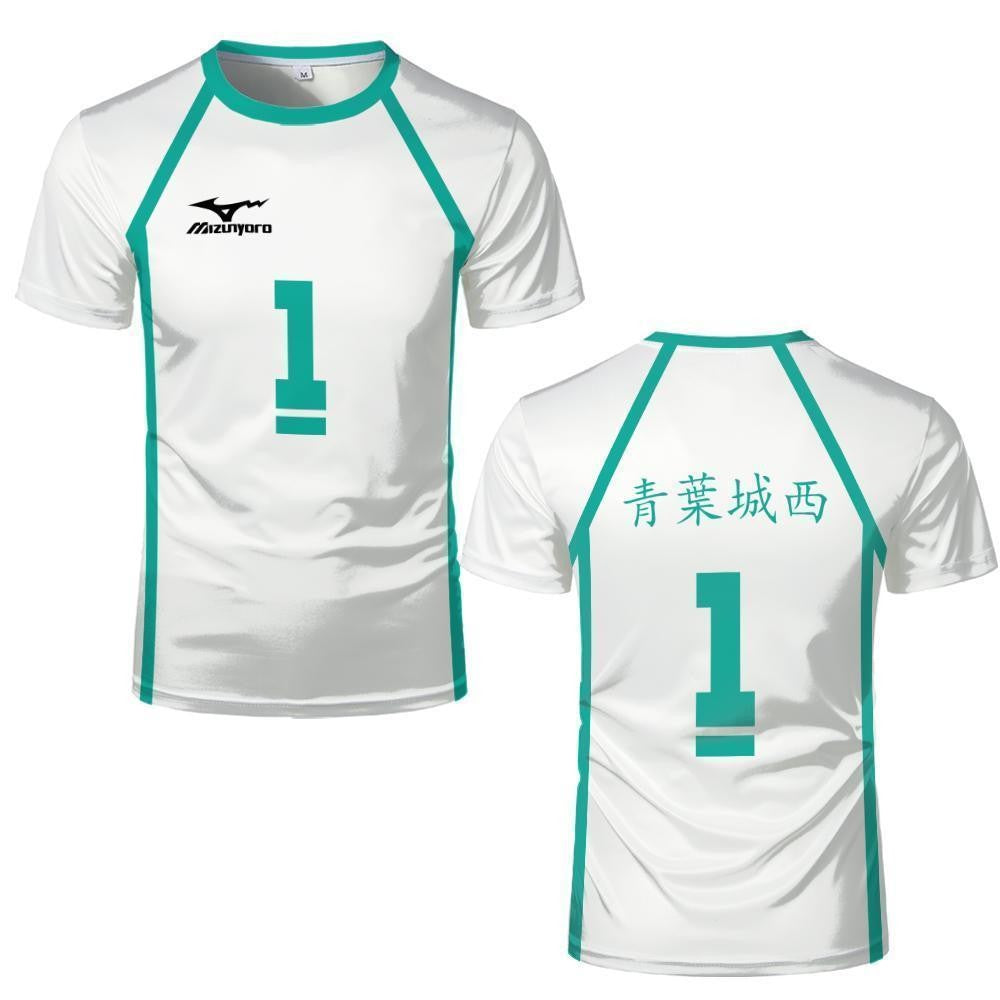 Popular Anime Haikyuu Tetsuro Oikawa Cosplay Costume Aoba Josai High School Volleyball Uniform For Men And Women Crew Neck Top