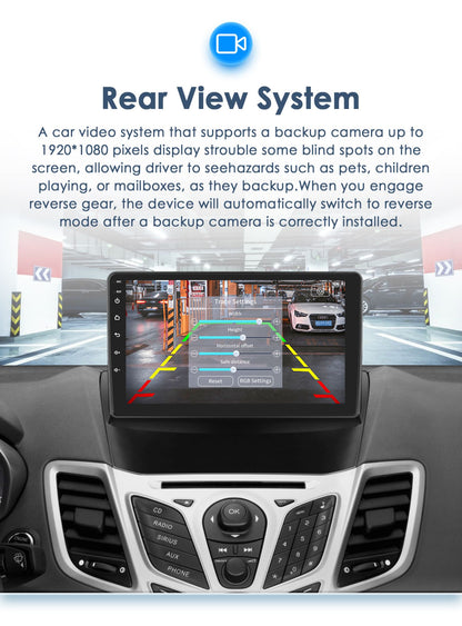 Para Ford Fiesta Mk7 2009-2017 CarPlay sem fio para Apple Android Auto Rádio Automotivo GPS RDS WiFi 4G 8 Núcleos Multimídia Estéreo 2din SWC