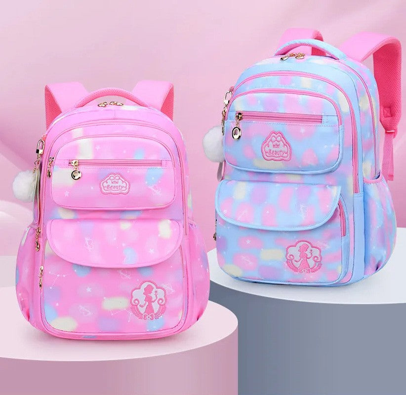 Mochila Escolar Menina Rosa Para Crianças Adolescentes Escolar Primária Kawaii Fofa Impermeável