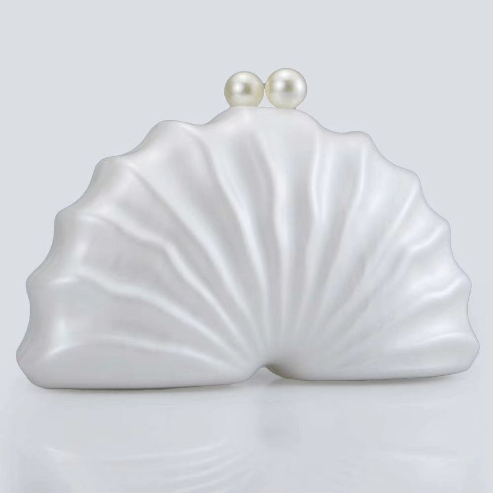 Acrylic champagne shell shape clutch bag Party Prom Stones Handbags Luxury Women Wedding Bridal Clutch Purse Bag