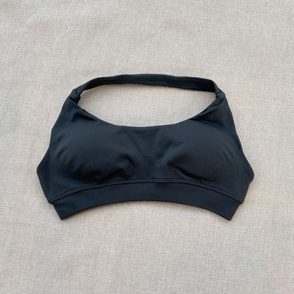 DF halter Neck Woman Sports Crop Bra  Comfortable gym bra Running Bra workout Sportswear