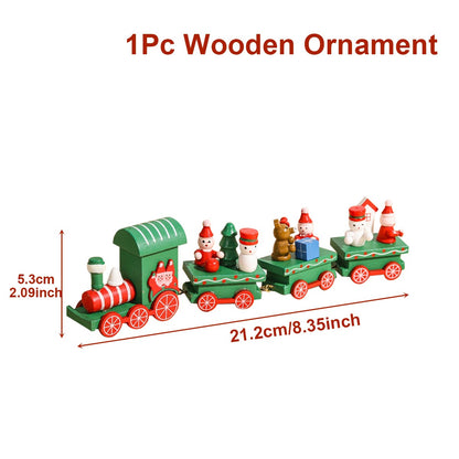 Wooden/Plastic Train Christmas Ornament Merry Christmas Decoration For Home 2025 Xmas Gifts Noel Natal Navidad New Year 2026