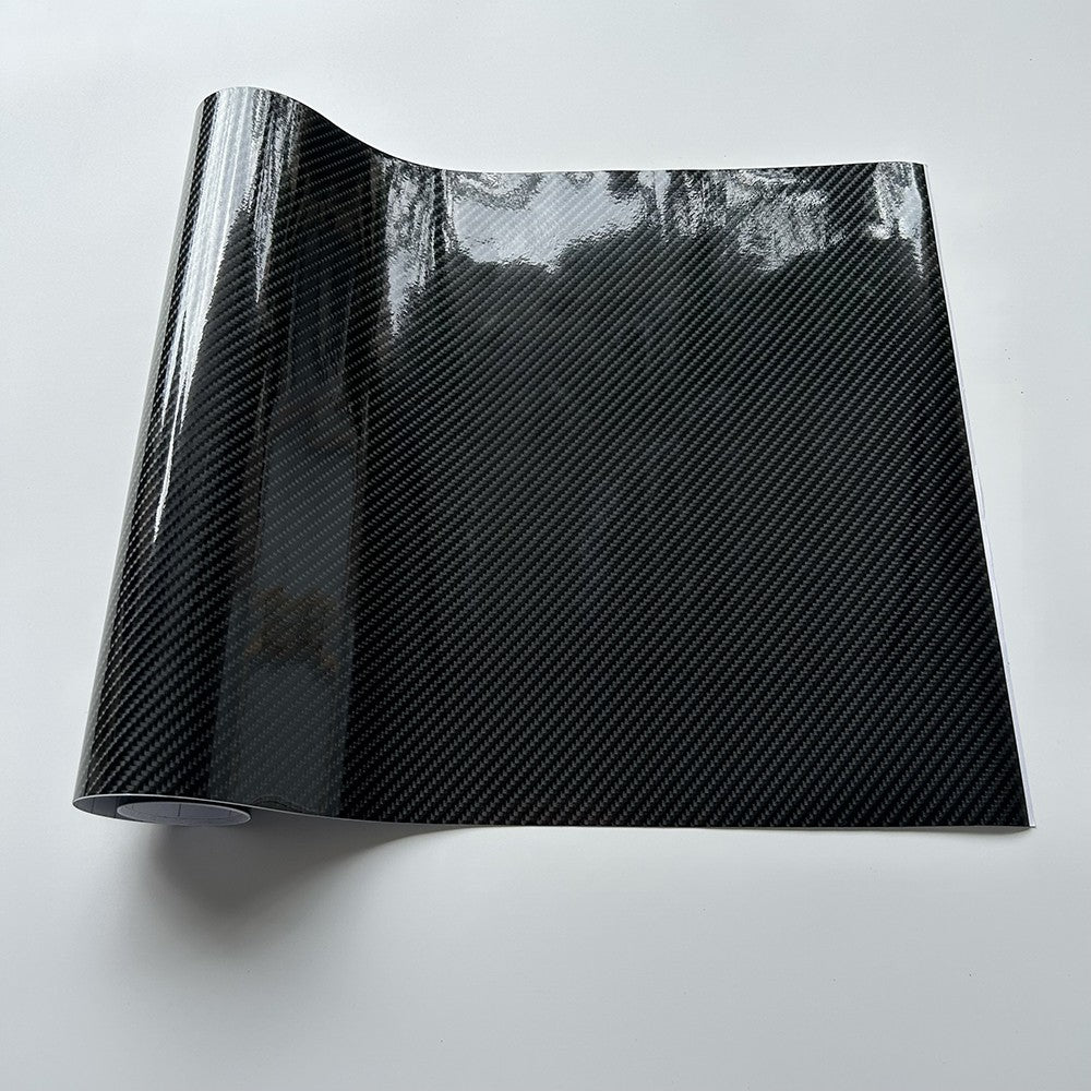 Adesivos de carro de fibra de carbono 6D de alto brilho em vinil, protetores, acessórios para capa de telefone, laptop e moto