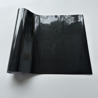 Adesivos de carro de fibra de carbono 6D de alto brilho em vinil, protetores, acessórios para capa de telefone, laptop e moto