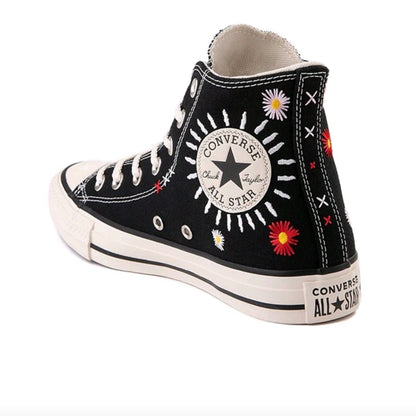 Converse Chuck Taylor All Star Hi Friends For Life Women's Skateboarding Shoes, Light Weight, Casual Sneakers, Black