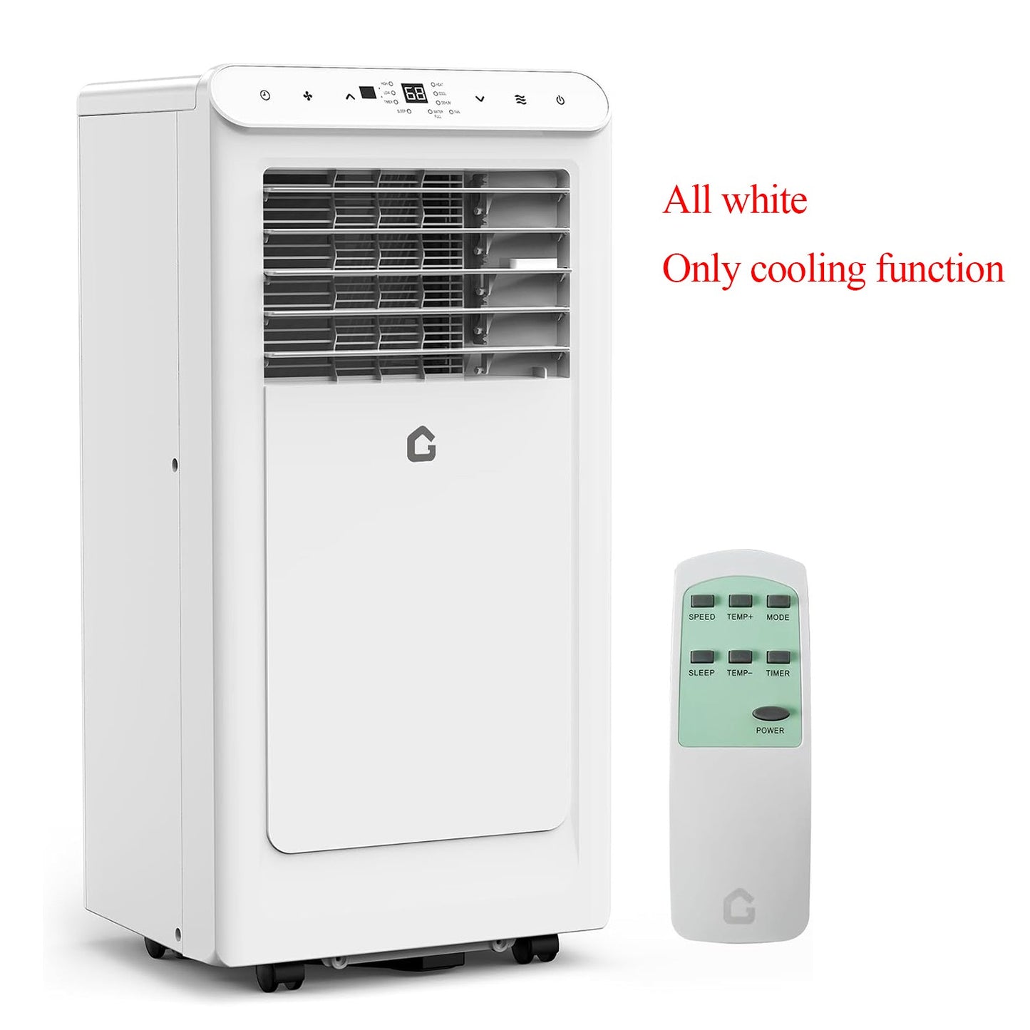 Ar Condicionado Portátil de 8.000/10.000 BTU, 3 em 1 Sem Duto, Unidade AC Portátil com Ventilador de Oscilação Automática e Kit para Janelas Incluído