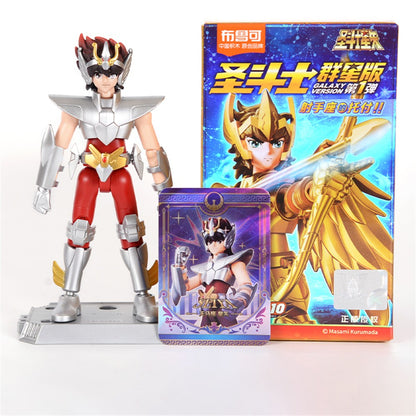 Blokees Gold Saint Boneco de Ação DIY Brinquedos de Montar Seiya Shiryu Hyoga Dohko Camus Shina Coleção de Blocos de Montar