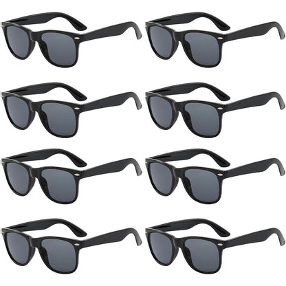 1/8pcs Neon Colors Party Sunglasses Black Studs Retro Unisex Rainbow Street Shot Gift Wedding Favors for Guests