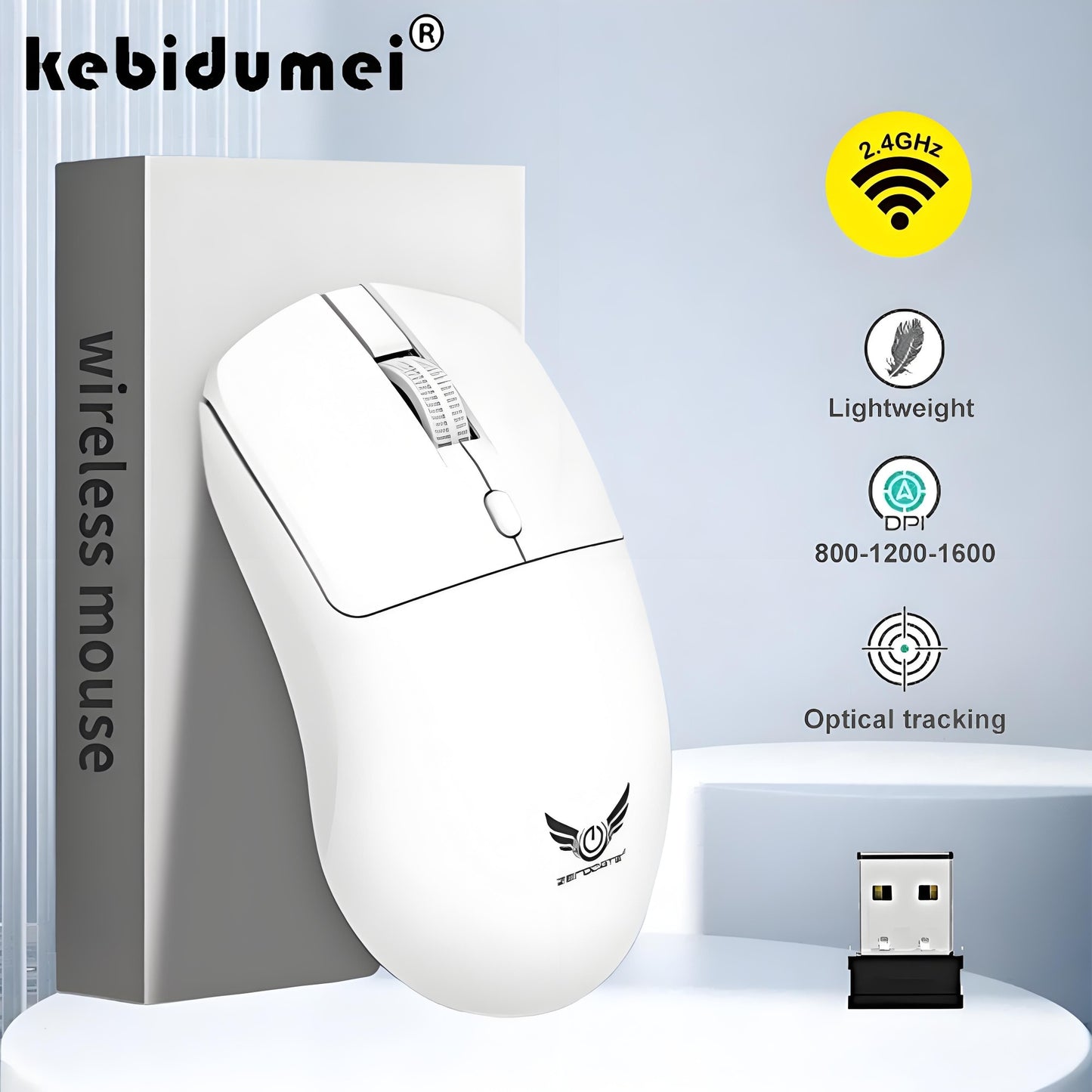 Mouse Sem Fio 2.4G Mouse Gamer Mouses Ergonômicos 800-1200-1600 DPI Mouse Recarregável Mouses de Escritório para PC Laptop Macbook Pro