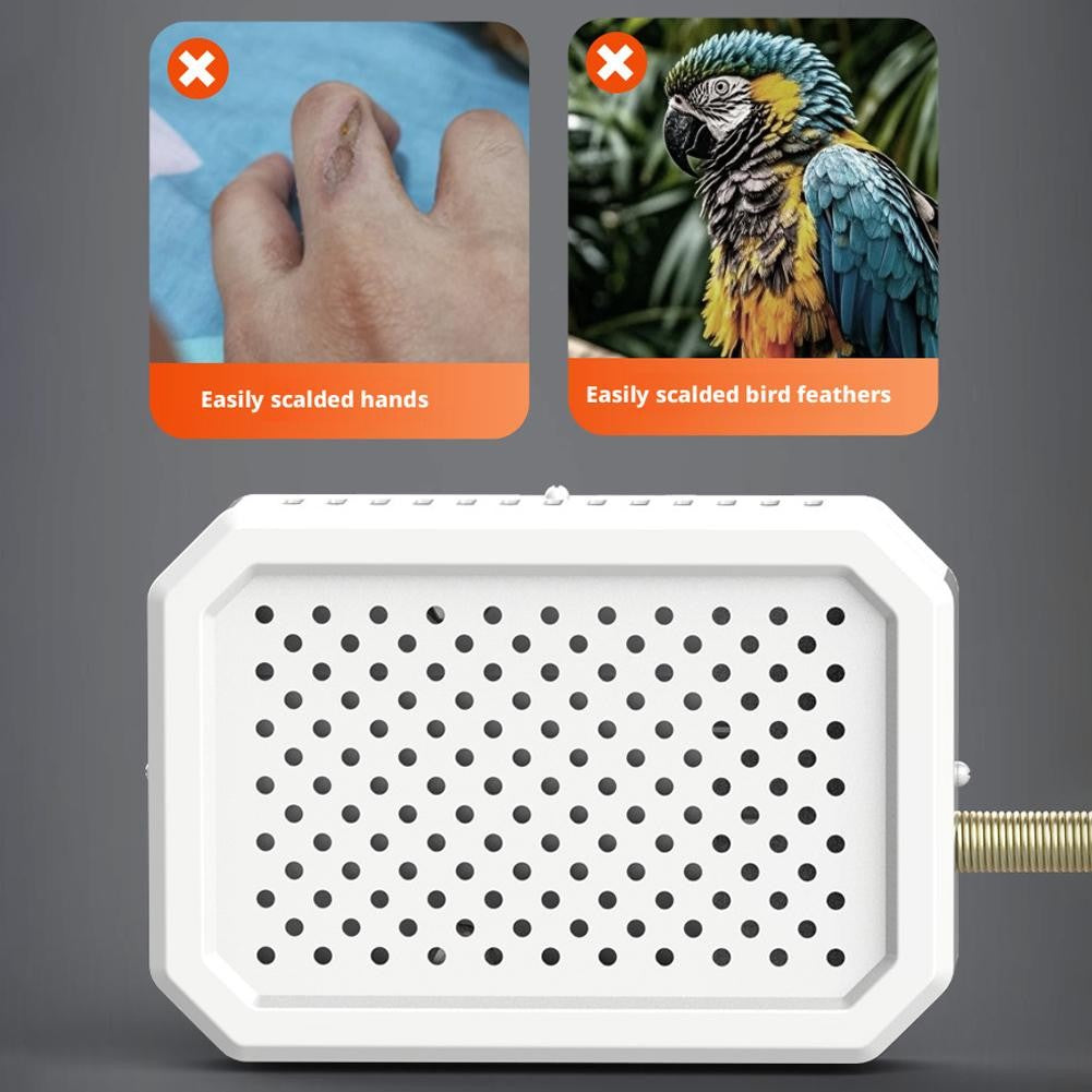 Aquecedor de Gaiola de Pássaro Seguro Controle de Temperatura Constante Economia de Energia Impermeável à Prova de Poeira Resistente à Mordida Suporte Ajustável para M6R6