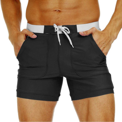 MAGCOMSEN Men's Swimwear Shorts Summer Quick Dry Swimming Trunks Surf Board Shorts Boxer Briefs Swimsuit Beach Sunbathing Shorts