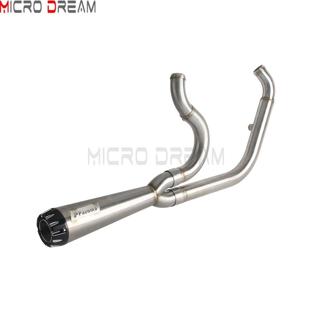 2-in-1 Stainless Steel Motorcycle Exhaust Muffler 1 3/4" to 2" Exhaust Pipes For Harley Low Rider ST Fat Bob FXFB FXFBS 2018-Up