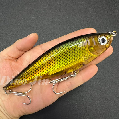 Iscas de Pesca Lápis 130mm 48g para Pesca em Água Salgada, Truta, Pesca Artificial, Twitchbait Rígido, Wobblers Flutuantes 3D para Pesca com Twitch