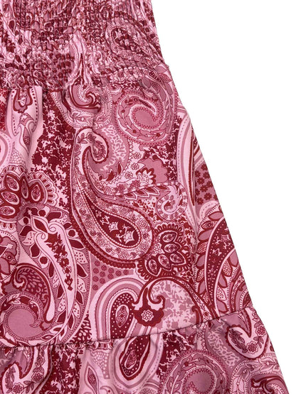 Vacation Style Stretchy Waist Long Maxi Skirt - Flowy Beach Skirt with Elastic Waistband