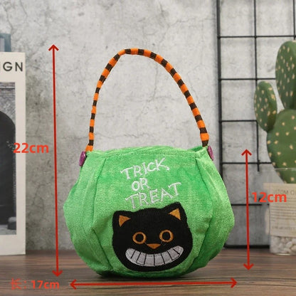 Pumpkin Costume Romper Cute Halloween Cosplay Party Stage Performance Dress Up With Candy Bag