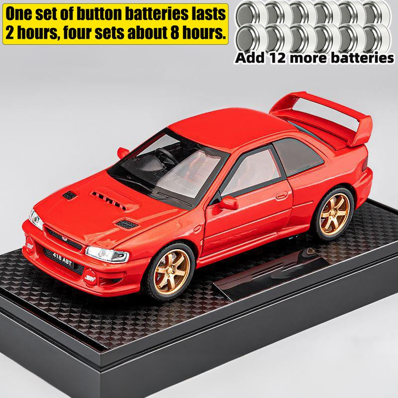 JDM 1/32 Subaru Impreza WRX STI Rally Supercar Diecast Model Alloy Metal Car Children's Toy Car Miniature Mini GT Holiday Gifts