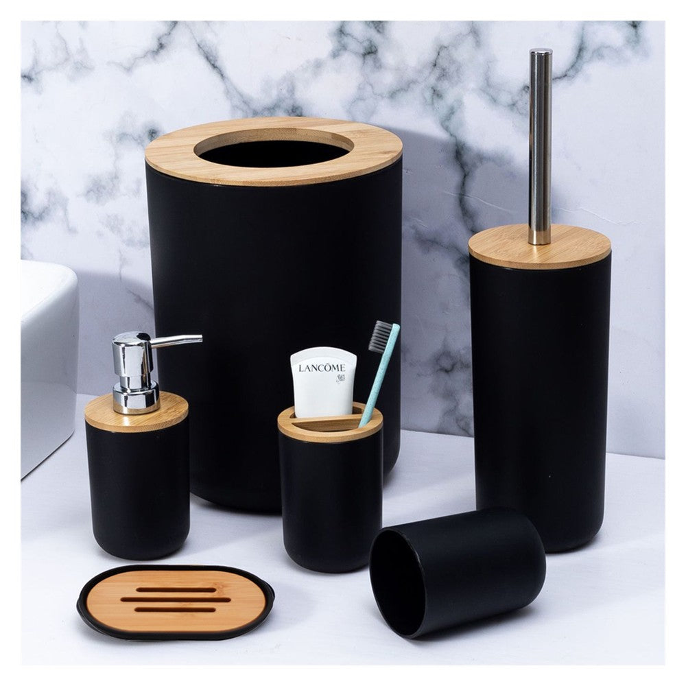 1x Acessórios de Banheiro Saboneteira Garrafa para Louça Lixeira de Banheiro Porta-Escova de Dentes Copo Suporte para Loção Escova Sanitária