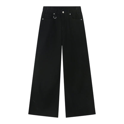 IEFB Vintage Men's Baggy Denim Trousers 2023 New Streetwear Wide Leg  Loose Denim Pants Fashion Distressed Straight Pants 9C1519
