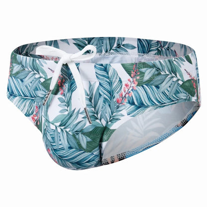 Sexy Man's Brand Swimming Push-up Pad Swim Trunks Low Waist Swimming Men Briefs Swimwear Boxers Patchwork Color Hot Sell Summer