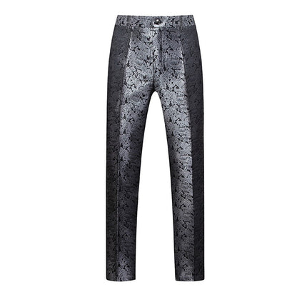 Calça Social Masculina Azul, Calça de Tecido Jacquard, Calça de Terno para Festa de Casamento, Tamanhos Asiáticos M-5GG 6GG, Pantalones Hombre