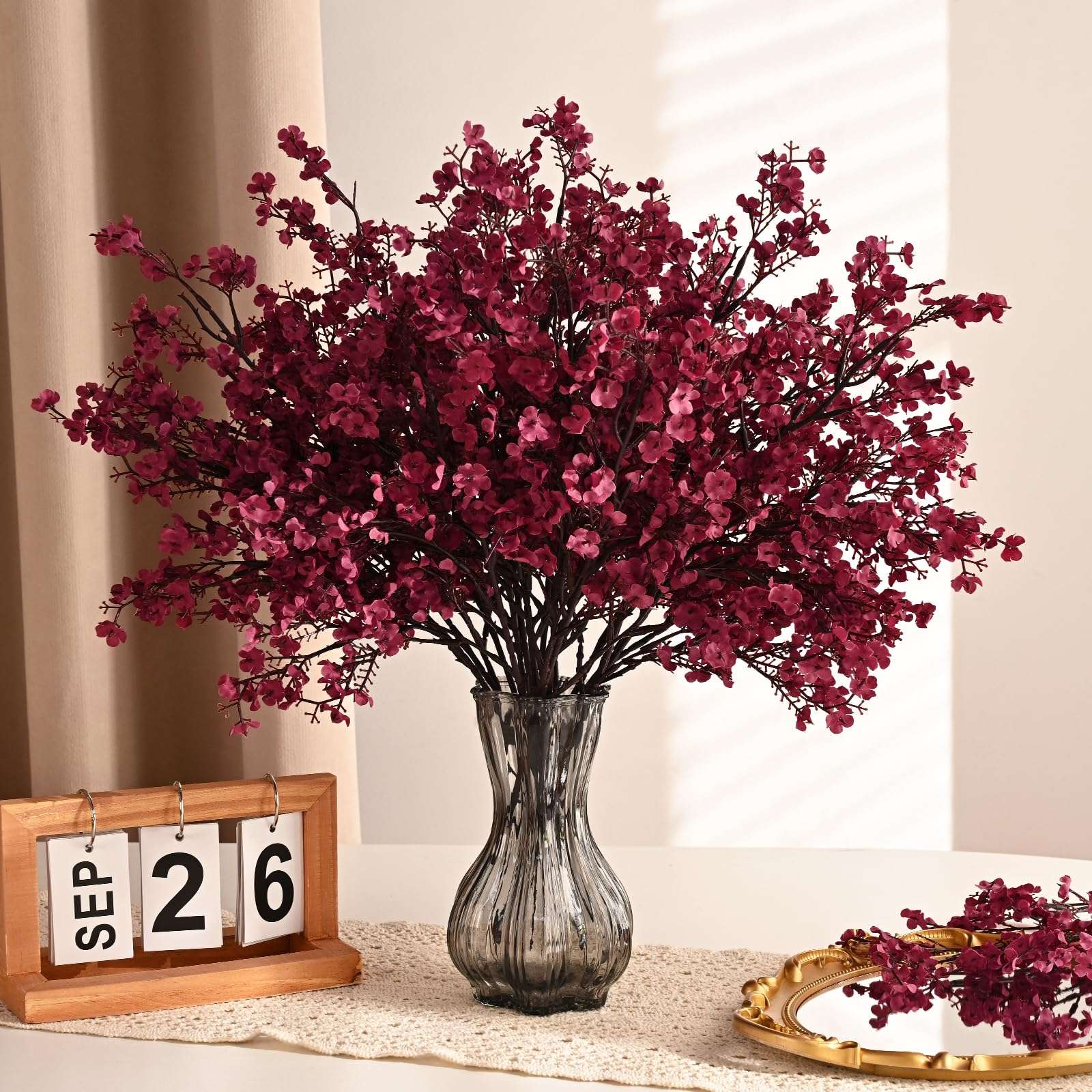 3/5 Pcs Artificial Baby's Breath Fake Flowers for Home Wedding Party Table Arrangements Farmhouse Decoration Faux Gypsophila