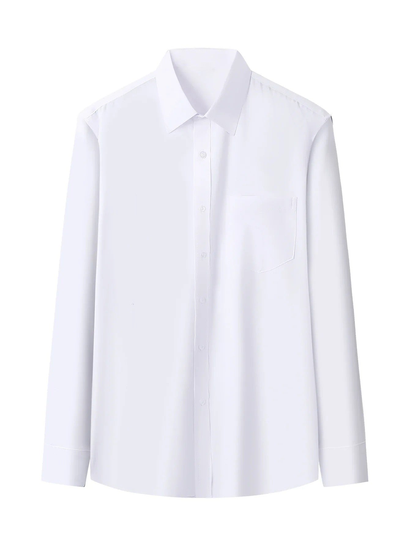 Iron-Free Long Sleeve Silk Smooth Drapey Wedding Shirt for Men Summer Business Formal Wine Red Large Size Men's Clothing