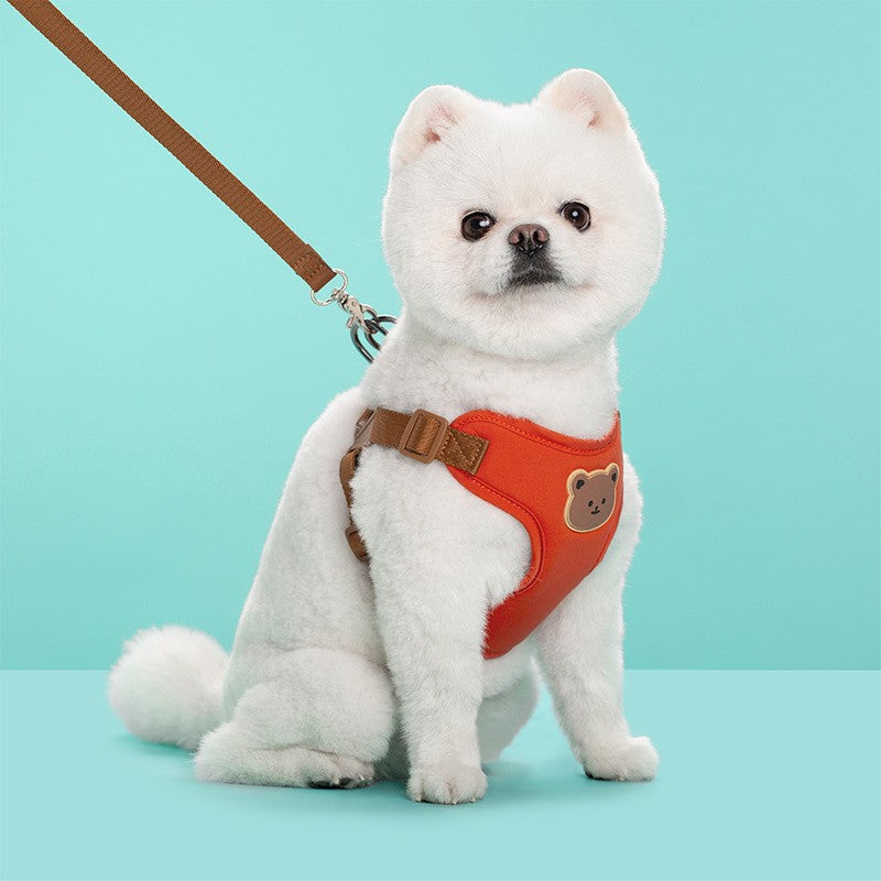 Coleira Peitoral para Cães e Gatos de Estimação Pequeno Médio Colete Respirável para Filhotes Alça de Peito para Bulldog Francês Chihuahua Acessórios para Animais de Estimação