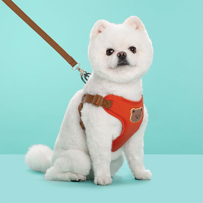 Coleira Peitoral para Cães e Gatos de Estimação Pequeno Médio Colete Respirável para Filhotes Alça de Peito para Bulldog Francês Chihuahua Acessórios para Animais de Estimação