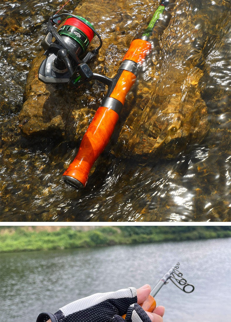 Vara Fuji Fuji tipo Ghost Face para pesca de micro-objetos, vibração, boca de cavalo, UL, ajuste rápido, vara retrátil para riacho