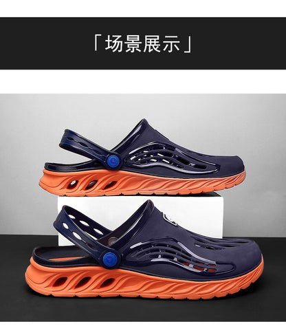 2023 Summer Beach Sandals Non-Slip Breathable Men's EVA Clogs Sandals Trendy Garden Holes Shoes Men Flip Flops