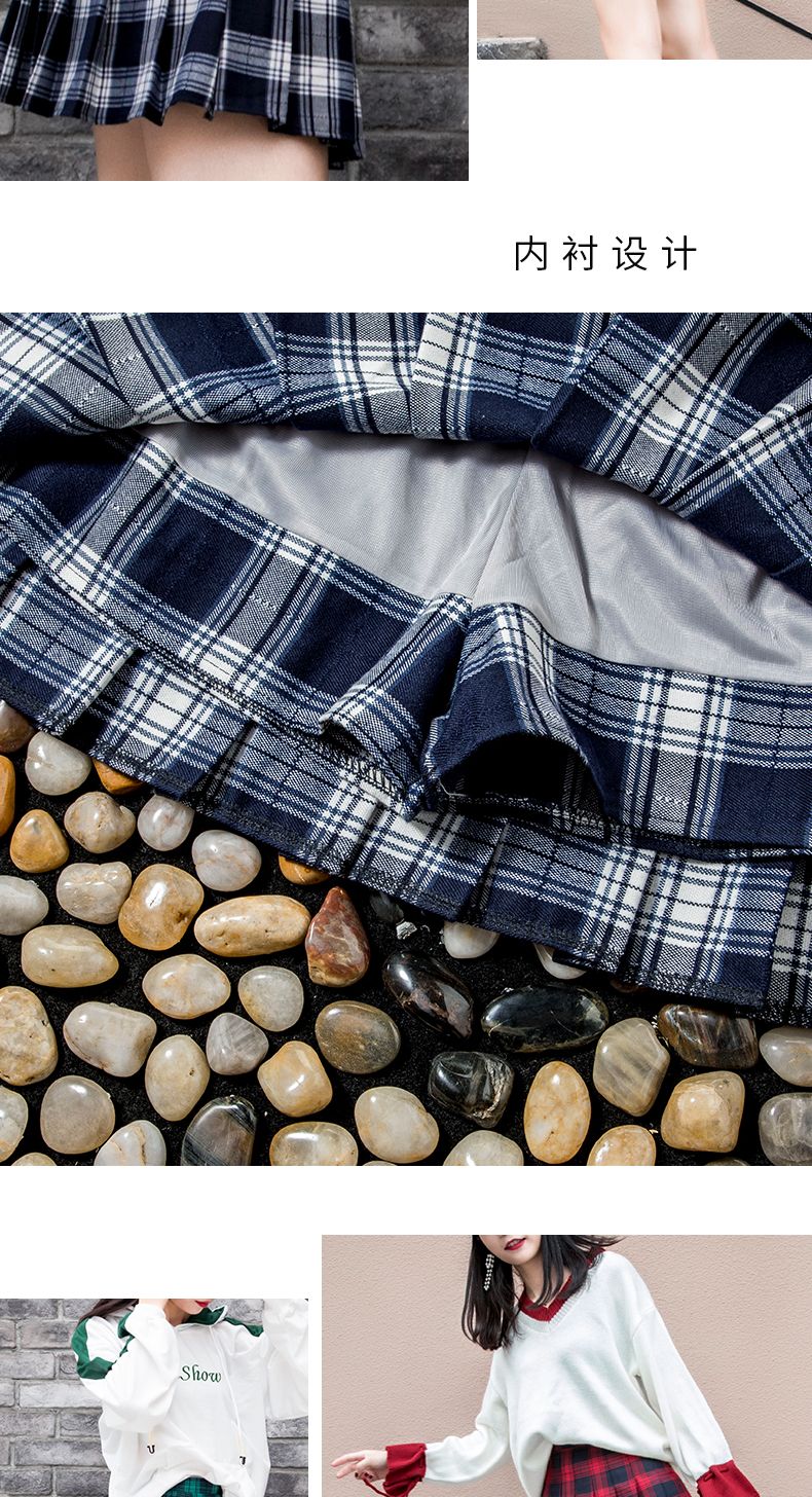 Harajuku Short Skirt New Korean Women Zipper High Waist School Girl Pleated Plaid Sexy Mini Preppy Style Falda Sexy Mujer