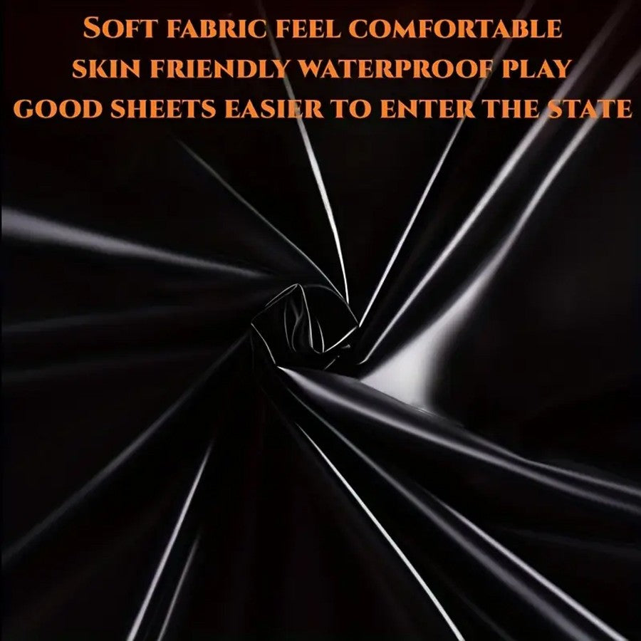 Waterproof Bed Sheet, Black Adult Washable Bedding Protection, Passion Sheets for Couples, Liquid Proof Fitted Mattress Cover