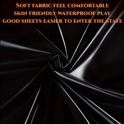 Waterproof Bed Sheet, Black Adult Washable Bedding Protection, Passion Sheets for Couples, Liquid Proof Fitted Mattress Cover