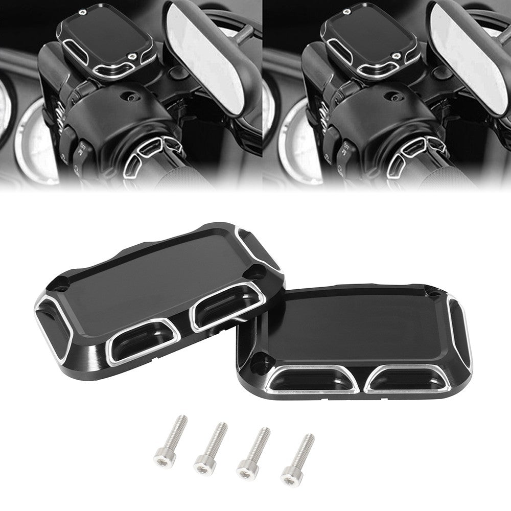 Para Harley Touring Electra Street Glide Road King VRSCR V-Rod FLHR FLHX FLTR Motocicleta CNC Tampa do Cilindro Mestre do Freio Dianteiro