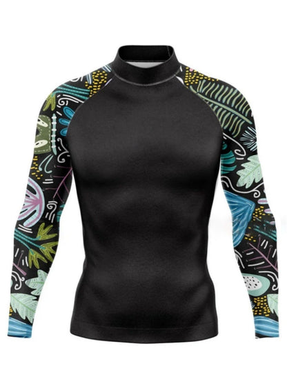 Men's Sun Protection Beach Swim Shirt Quick Dry Surfing Shirt UPF 50+ Long Sleeve Rashguard Shirt