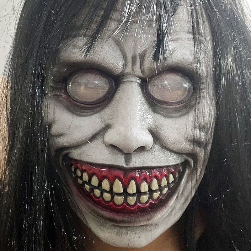 ?F2-MAX-111?The Exorcist Smiling Demon Mask, Evil Creepy Ghost Skull Halloween Mask for Cosplay & Carnival Party