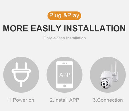 Ycc365 Plus 1080P PTZ Wifi IP Camera Outdoor 4X Digital Zoom AI Human Detect Wireless Camera Audio Security CCTV Wifi Monitor