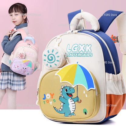 Mochila Infantil Dinossauro Nova Jardim de Infância Casual Bonito Moda Mochila Meninos Meninas Presente de Aniversário de Férias Adequado para Pré-escola