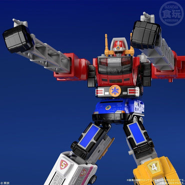 In Stock Original Bandai Smp Super Mini-Pla Gogofive Power Rangers Lightspeed Rescue Victory Robo Lightspeed Megazord Assembly