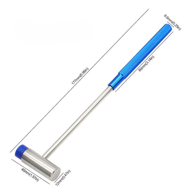 1un Mini Martelo Ferramenta de Reparo Martelo de Borracha de Metal Martelo Portátil de Cabeça Dupla para Joias DIY Reparo de Relógios Ferramentas Manuais