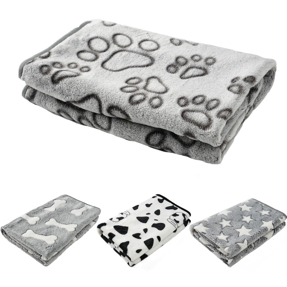 Cama Tapete Macia E Aconchegante Para Cães Pequenos E Grandes Estampa De Osso Estrela Abacate Colchão Quente Gato De Estimação Cobertor Para Dormir Suprimentos De Viagem Para Filhotes