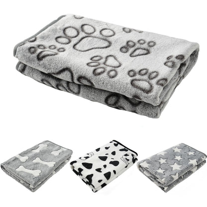 Cama Tapete Macia E Aconchegante Para Cães Pequenos E Grandes Estampa De Osso Estrela Abacate Colchão Quente Gato De Estimação Cobertor Para Dormir Suprimentos De Viagem Para Filhotes