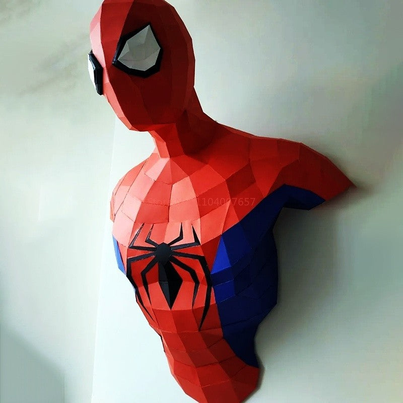 Homem Aranha Super Heróis Deadpool 3D Papercraft Modelo Escultura Faça Você Mesmo Hulk Brinquedos Artesanais Decoração de Casa Decorações de Parede de Corredor