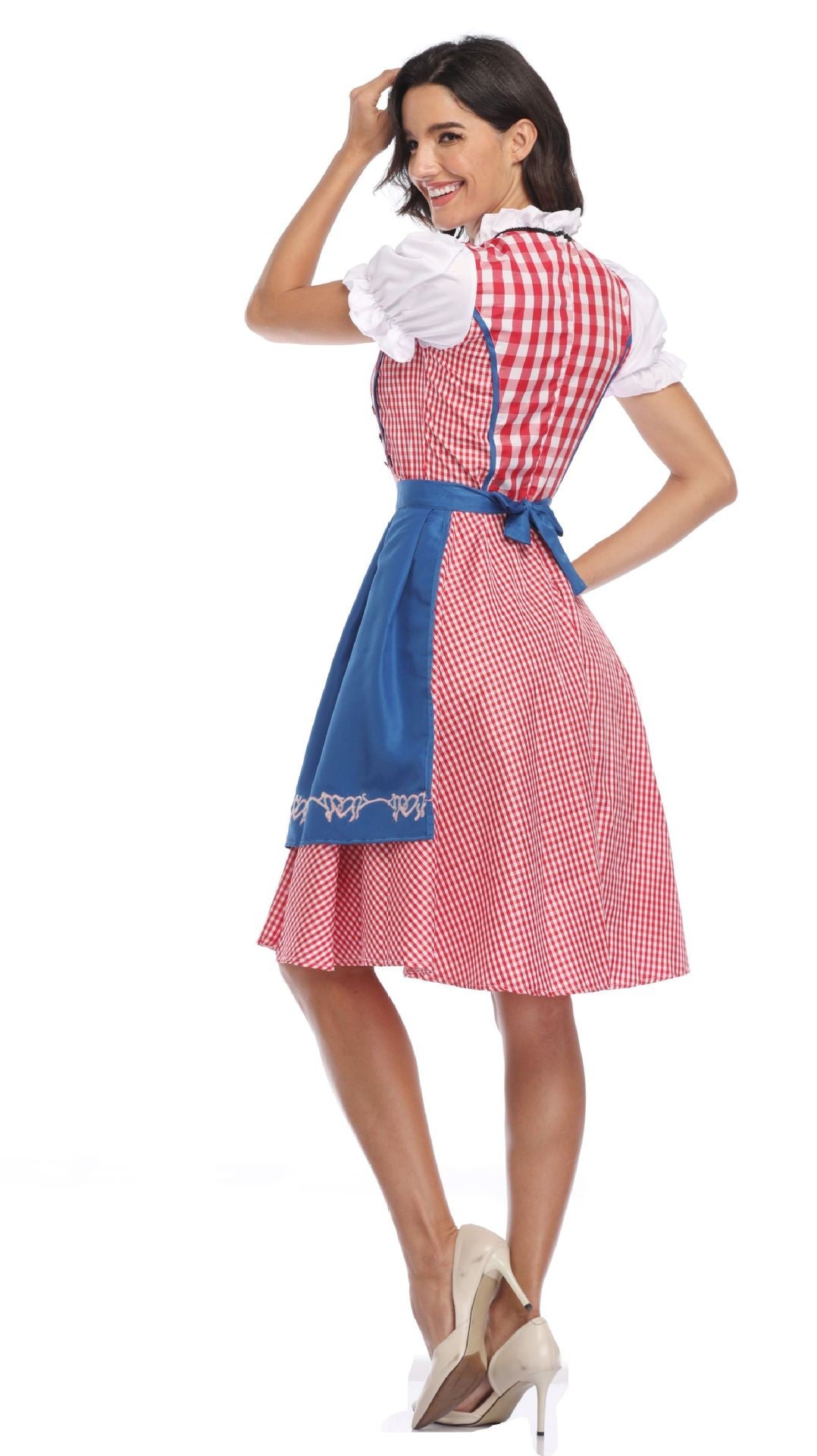 Women Adult Bavaria Oktoberfest Dress Waitress Maid Dress Man Dirndl Lederhosen Beer Carnival Party Outfit Fancy Dress