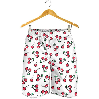 Fashion Cherry 3D Printed Beach Shorts Men Clothes Cartoon Fruits Pattern Swim Trunks Summer Streetwear Oversized Short Pants