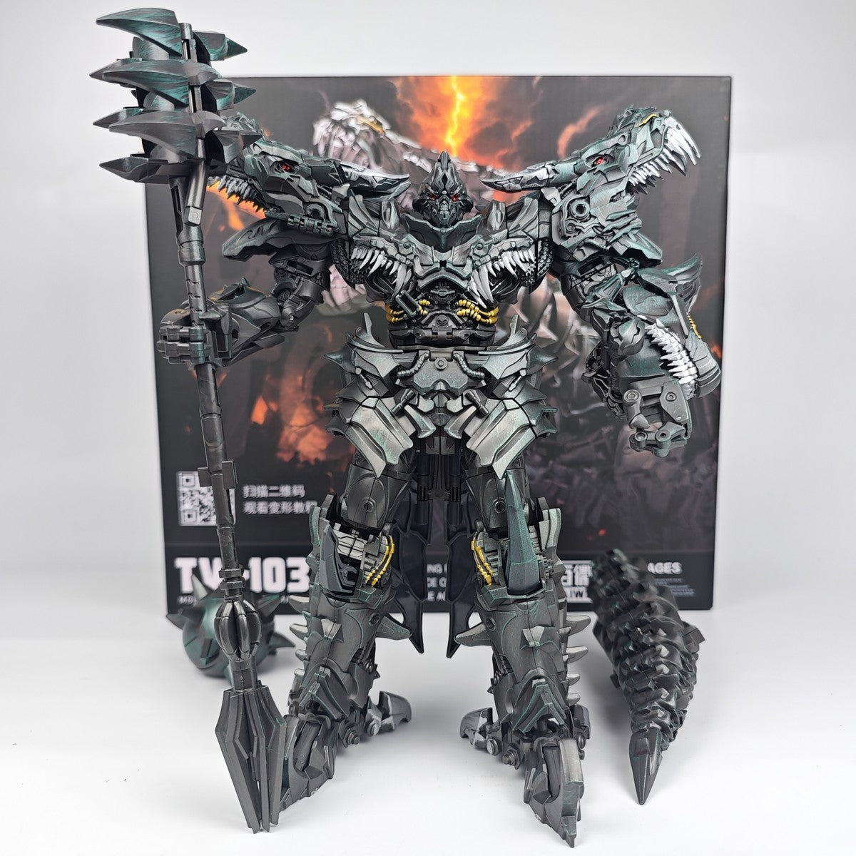 BAIWEI Transformation TW1034 TW-1034 24cm Grimlock KO SS07 Action Figure Dinossauro Lorde Líder Brinquedo Coleção Presentes